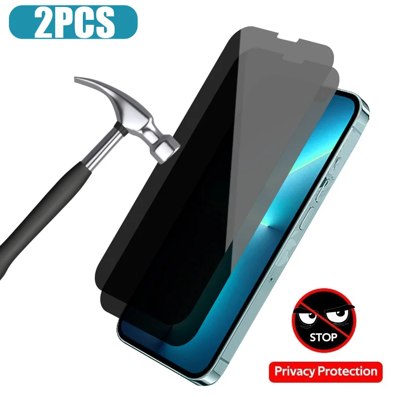 

2pcs Privacy Glass for iPhone 14 Pro Max 11 12 13 Mini Anti Spy Screen Protectors for iPhone X XS Max XR 6 6S 7 8 13pro 14 Plus