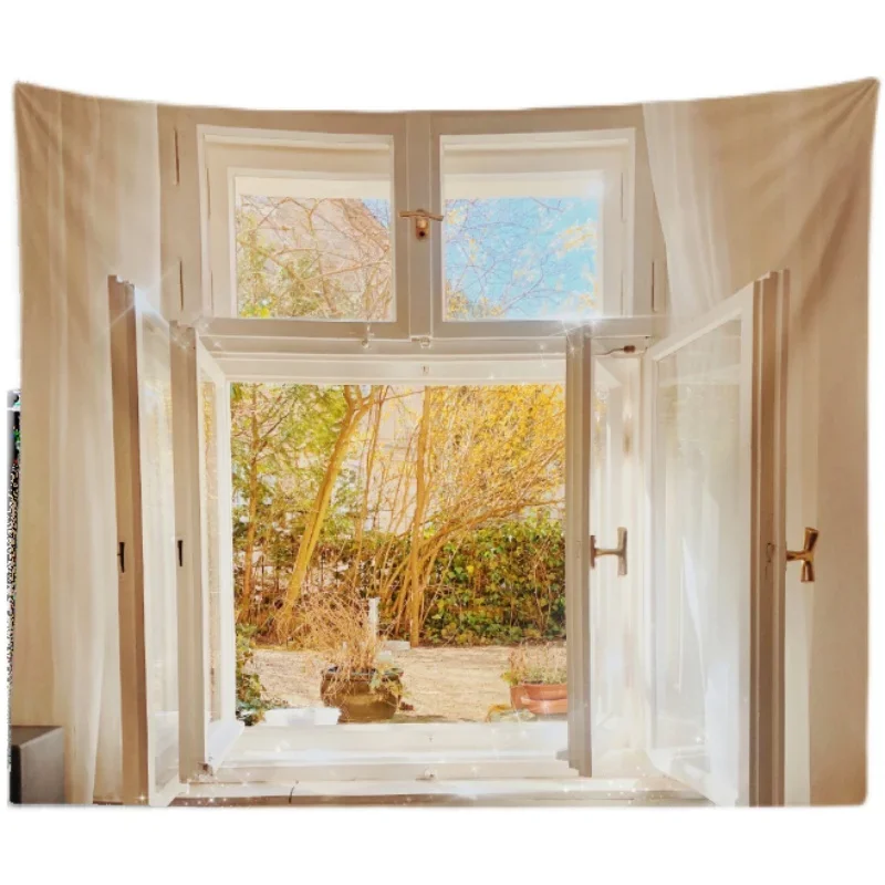 Macrame Curtain Painting Posters Tapestry Wall Hanging Bohemian Decor Teen Indie Aesthetic Room Decor Anime Tapestry Custom - view 5