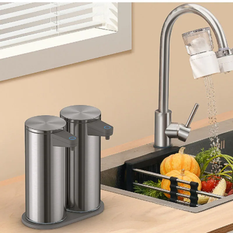 

Automatic Touchless Stainless Steel Soap Dispenser Foam Liquid Sensor Hand Soap Dispenser for Bathroom Kitchen