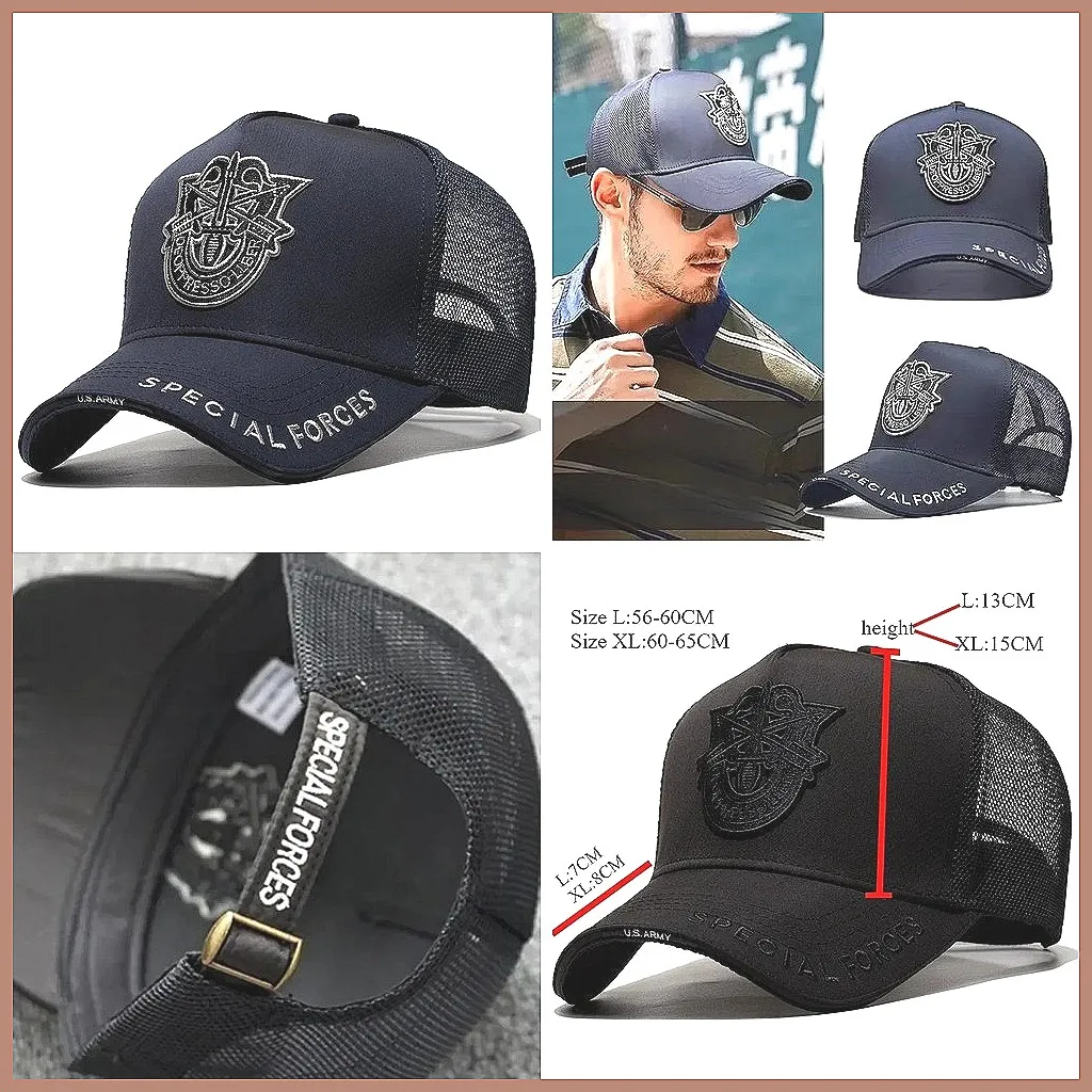 

Designer Breathable Mesh Baseball Cap for Men, Adjustable 56-65cm, Summer Sun Hat & Casual Sports Hat (Characters: 78)