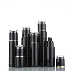 40ml To 120ml Black Matte Glass Pump Bottles with Plastic Cap Spray Lotion Sample Refillable Vials Empty Travel Container