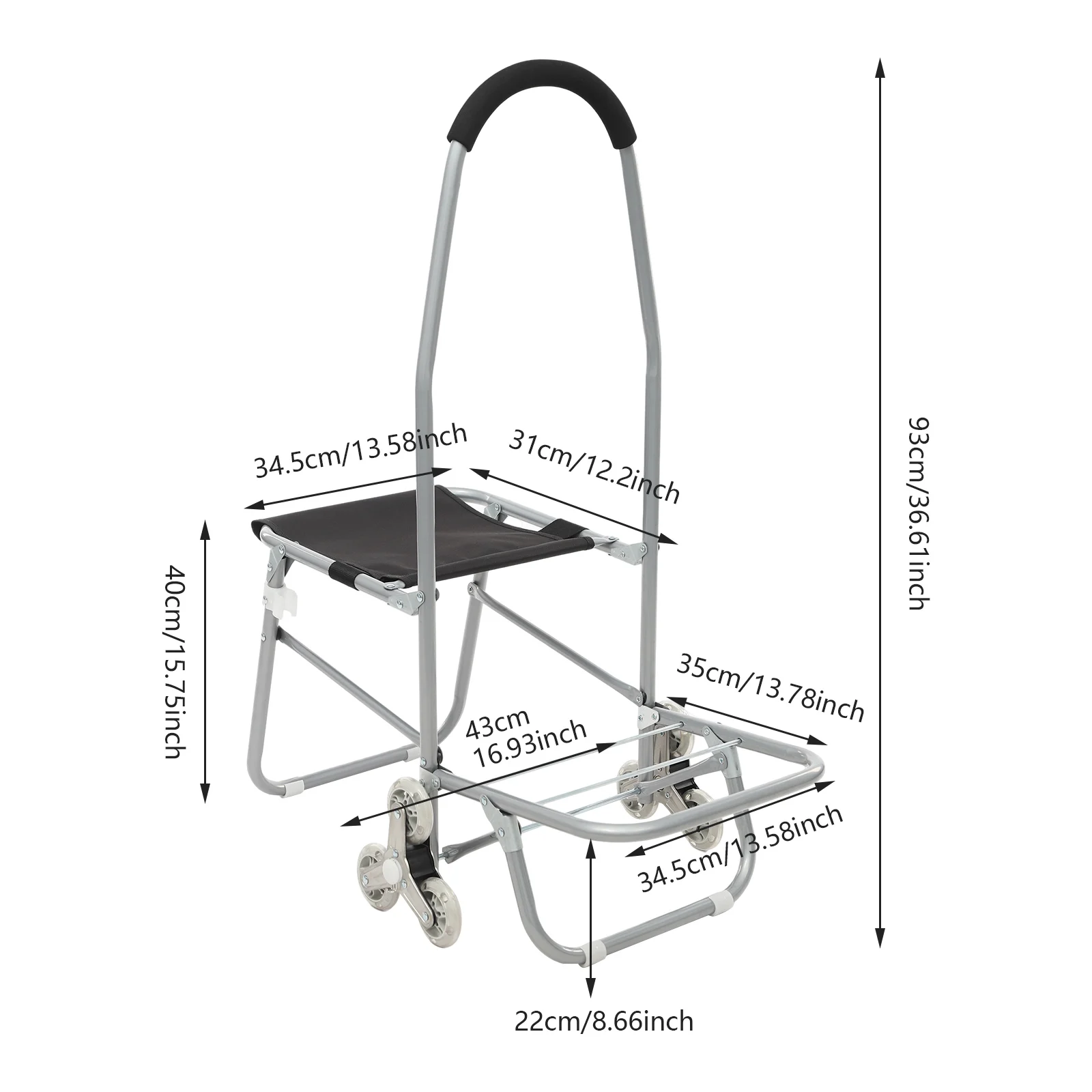 Portable Outdoor Sketching Backpack Cart Mobile Painting Station & Seat for Storage Drawing Board and Easel