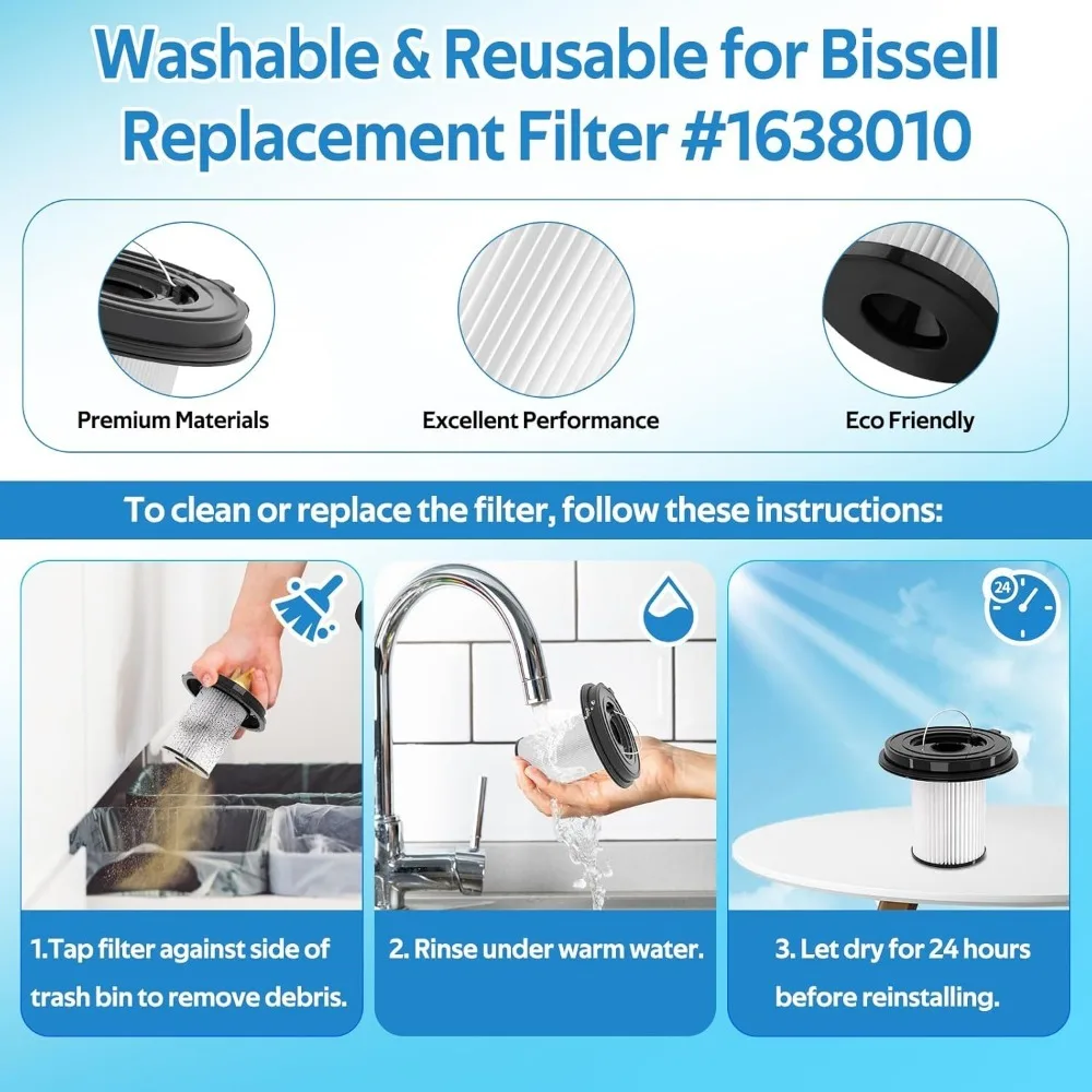 TLXT--2 PackFilter For Shark Detect Pro IW3611DE / IW3611EU Wireless Vacuum Cleaner Home Appliance Spare Parts Cleaning Tool