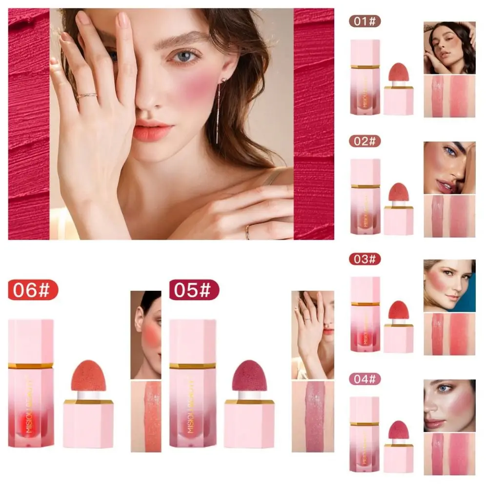 Natürliche Flüssigkeit erröten Lippen und Wange multifunktion ale Text marker Gesicht schimmern Puder Pfirsich erröten matt Make-up Stift Mädchen