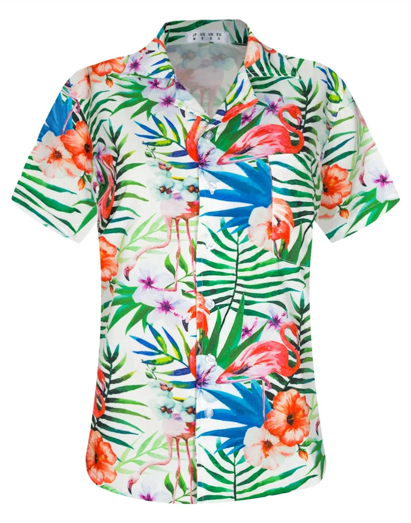 Camisa hawaiana con estampado 3D para hombre, Tops casuales cómodos de gran tamaño, patrón de árbol de coco, ropa de playa corta, ropa de calle,