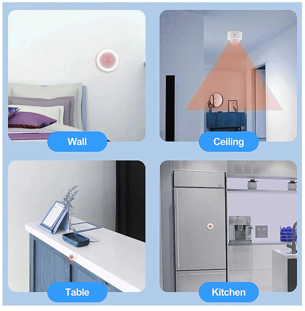 Zigbee 3.0 Mini PIR Motion Sensor Human Body Infrared Detector Security Alarm Tuya Smart Life App Works With Zigbee Gateway Z2M