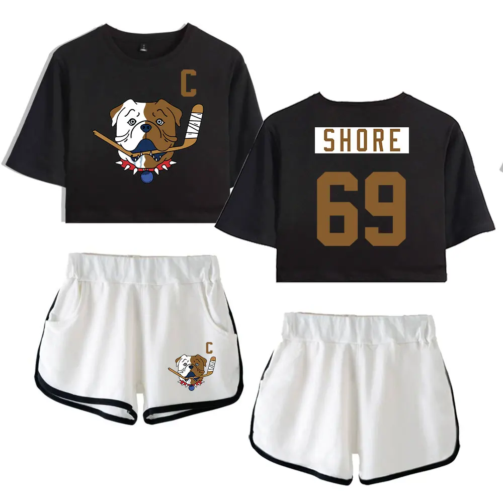 

Shoresy Vintage 90s logo Merch Tops Fashion Two Piece Set Harajuku Shorts+Lovely TShirt Streetwear Outwear