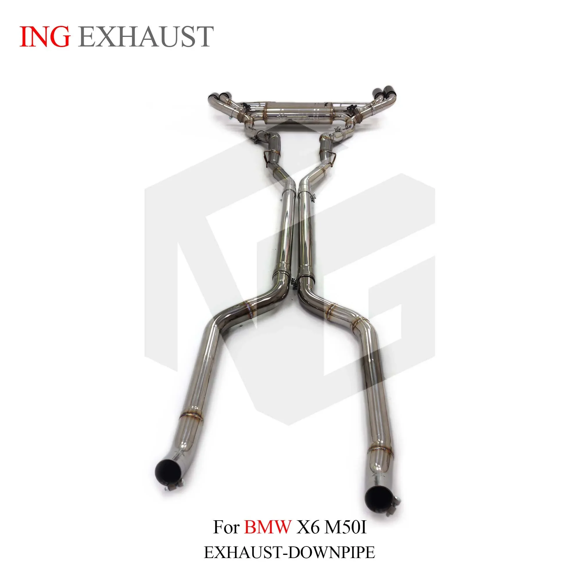 ING Factory Exhaust Pipe for X5 G05 X6 M50I 2019-2023 4.4T Stainless Steel Valve Catback Auto Performance Part Exhaust Pipes