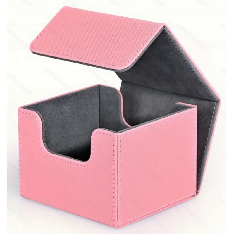 2026 NEW Card Deck Box , Card Storage Box Fits 100 single  Sleeved Cards, PU Leather Strong Magnet Card Deck Case For  Cards Car