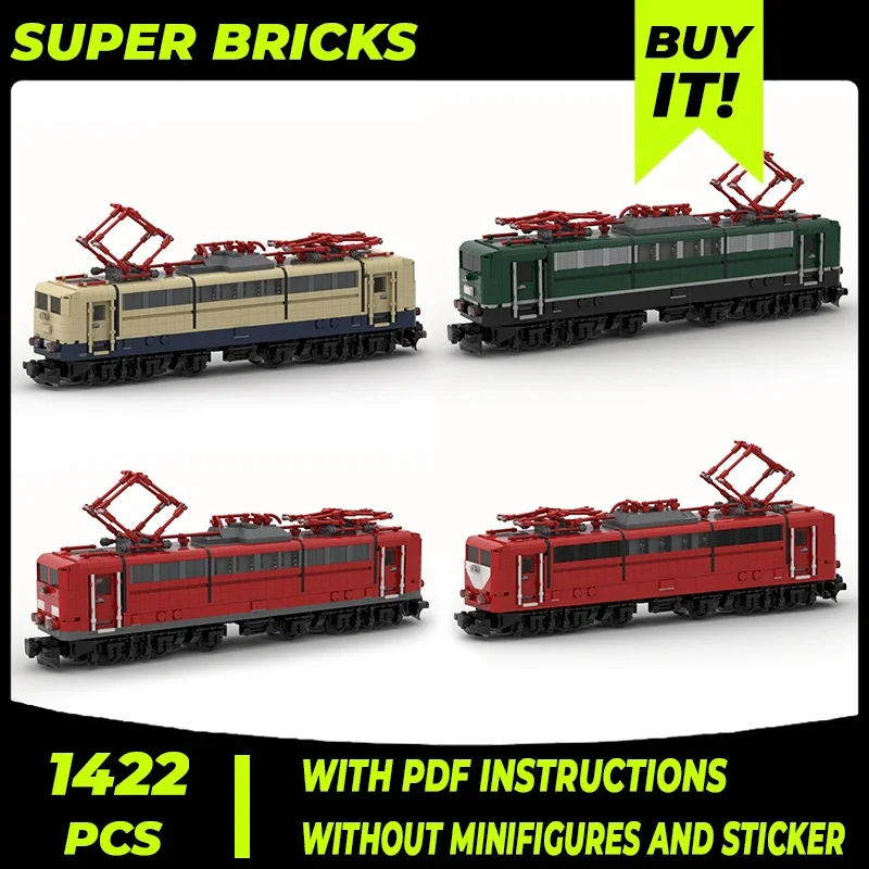 Modèle de train à grande vitesse de la ville, briques de construction MOC, technologie de train DB-facilement Reihe, blocs modulaires, cadeau de jouet de Noël, ensembles de bricolage, assemblage