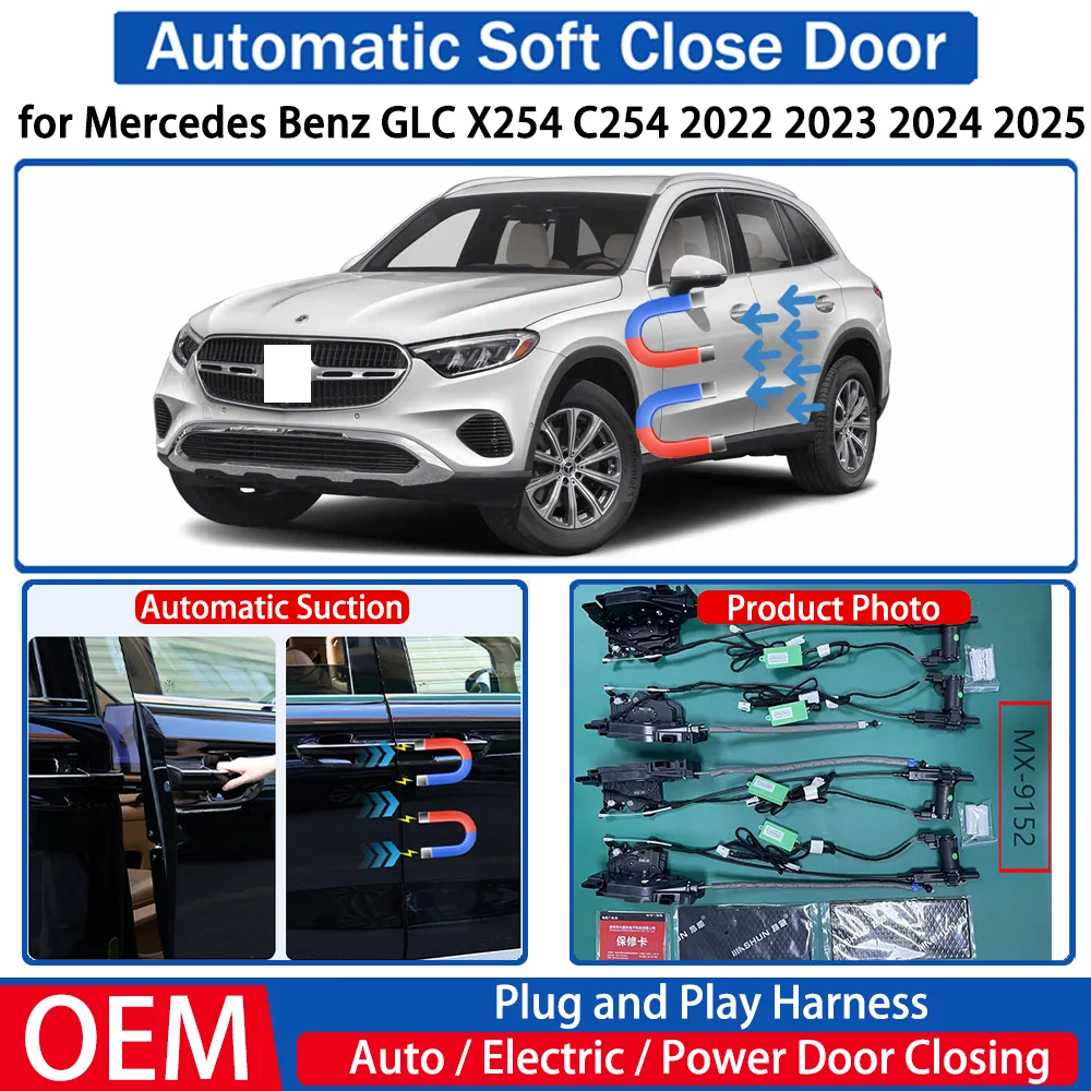 

for Mercedes Benz GLC X254 C254 2022 2023 2024 2025 Car Automatic Soft Close Door Electric Suction Kit Auto Power Closing System