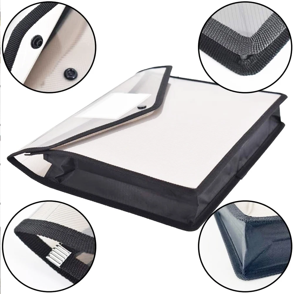 

Transparent File Holder A4 Black Large Capacity Document Folder Office Supplies Files Envelope Plastic Wallet Bag Portfolio
