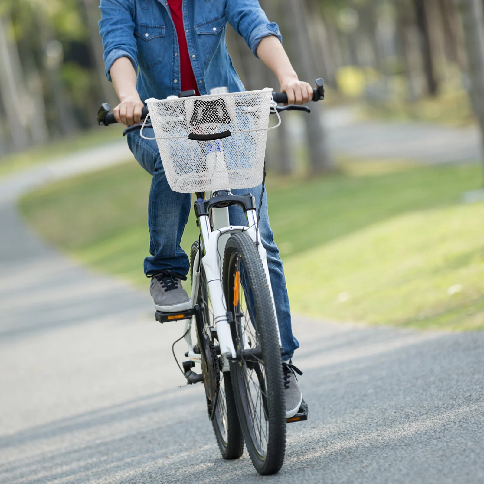 

Bicycle Basket for Electric Scooter Rear Rack Front Bike Baskets with Handle Bikes