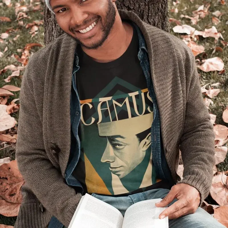 Albert Camus Art Deco T Shirt gift poeT author writer for reader