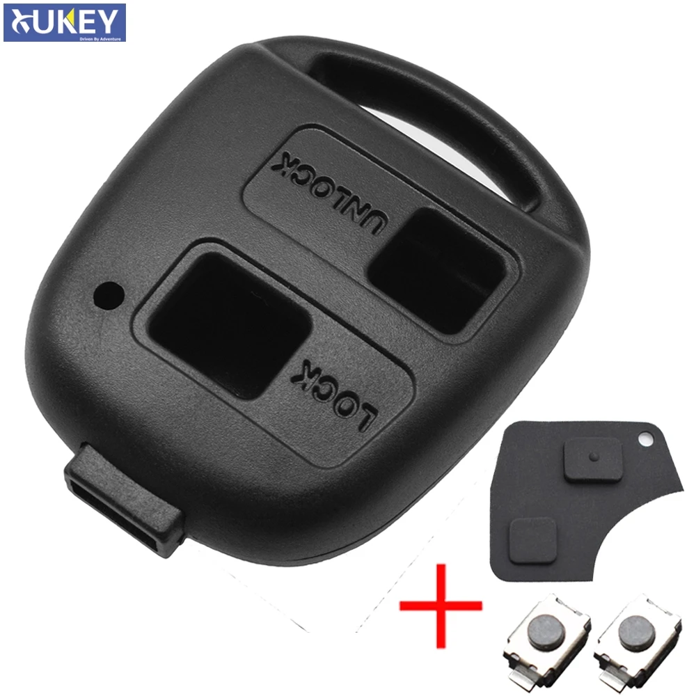 Car Remote Key Shell Pad Switches Case For Toyota RAV4 Prado Corolla Land Cruiser Previa Celica 2 Rubber Button Repair Kit