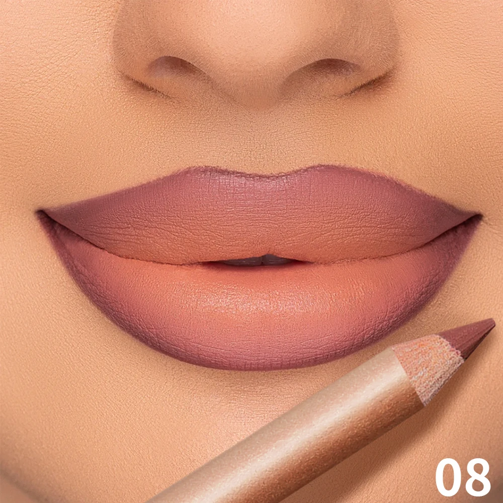 푸다이어 12색 방수 매트 립 라이너 세트 - 오래 지속되는, 끈적임 없는 포뮬러, 풀 커버리지 및 자연스러운 룩에 적합, Ide