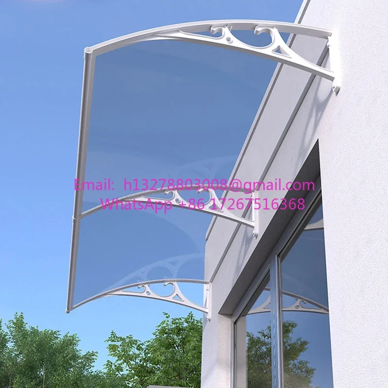 

New Transparent Awning for Courtyard Modern Aluminum Alloy Silent Awnings Simple Household Outdoor Waterproof Awning for Balcony
