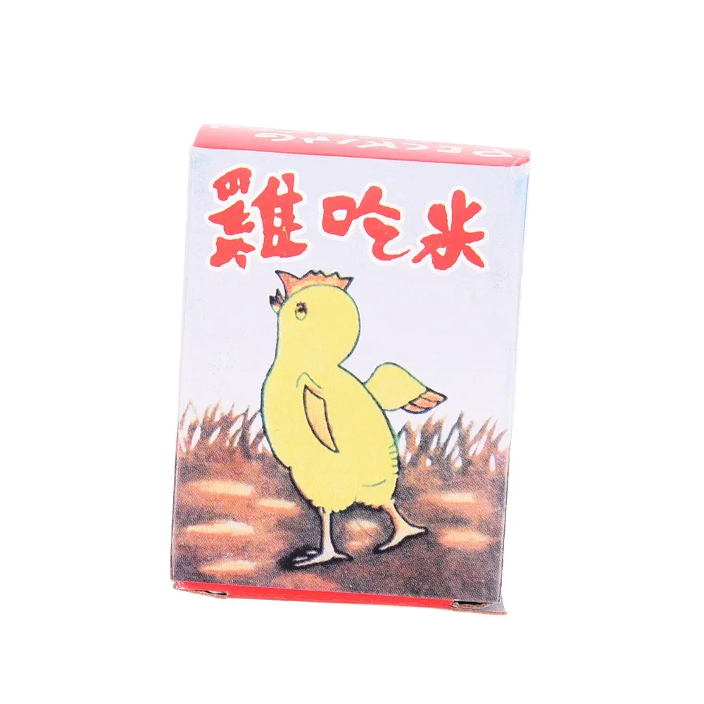 2PCS  Iron chicken eating rice classic retro iron toy winding toy