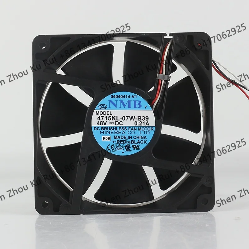 

Brand-new genuine NMB 12038 4715KL-07W-B39 120X120X38MM 48V three-wire 0.21A 12CM communication equipment cooling fan