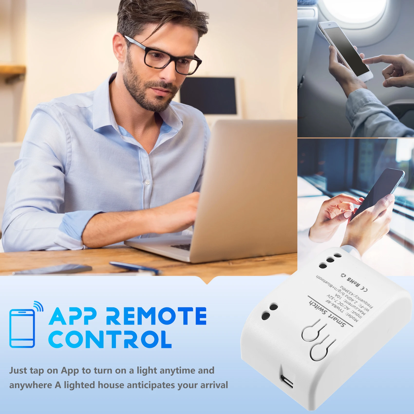 

B48A Tuya Smart Wi-Fi модуль переключателя AC/DC7-32V RF 433, радиопульт дистанционного управления, 1/2 канала, реле для умного дома Alexa