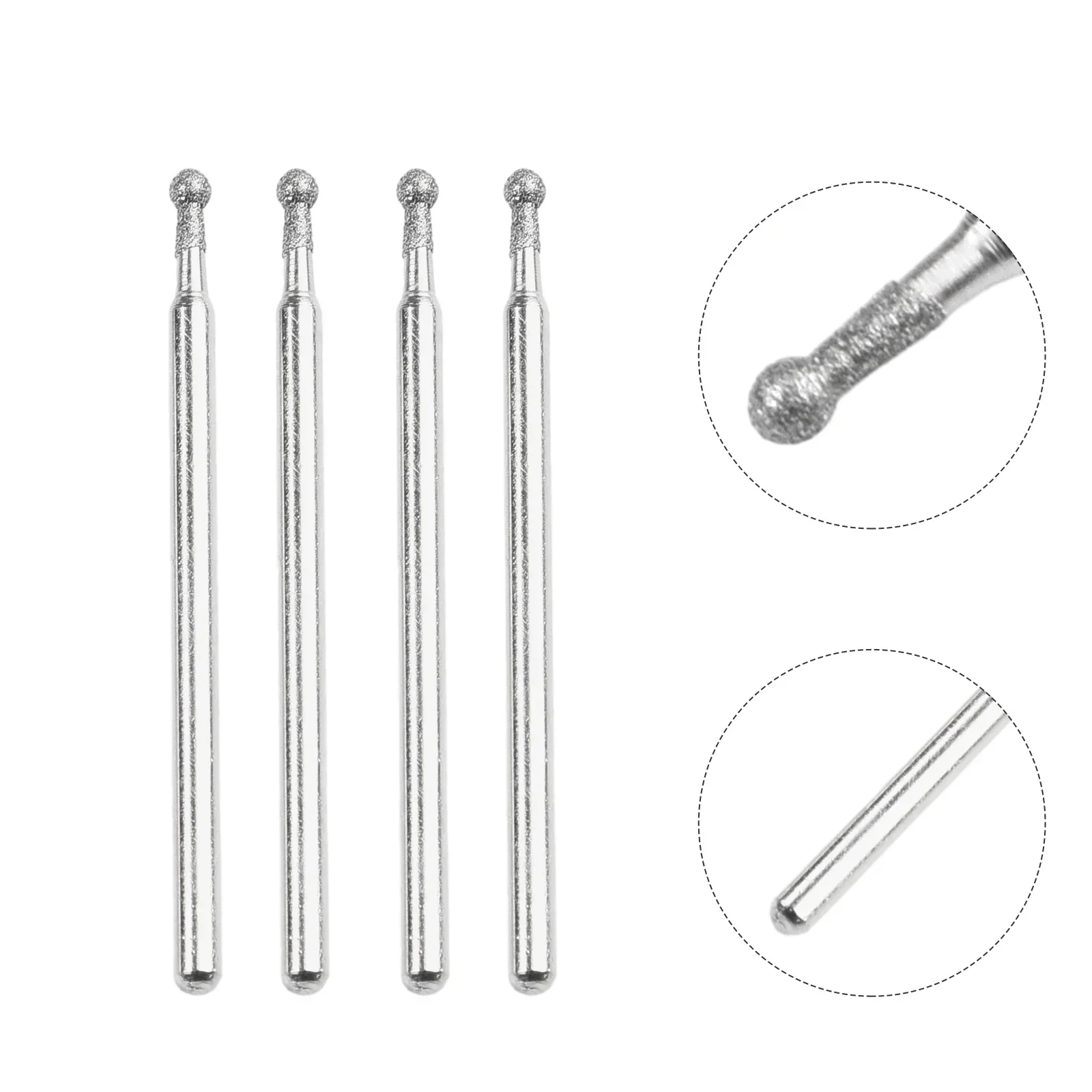 

2mm Drill Circular Head Diamond coated Drill Grinding drill High hardness Mounted Points Round ball coated Hot