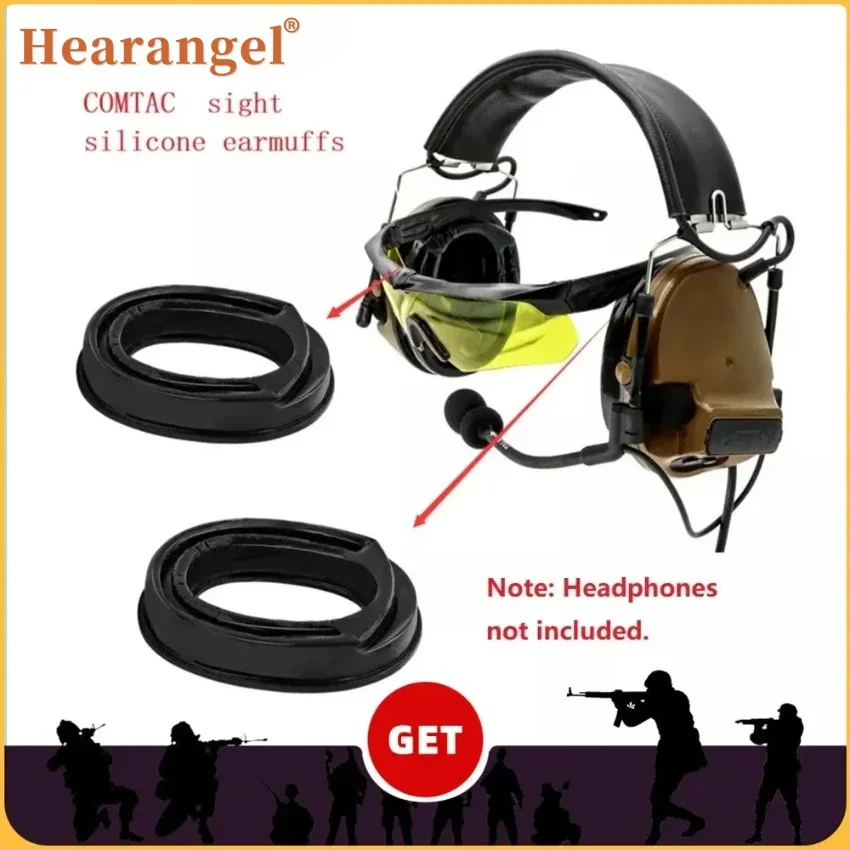 Tactical Headset Adapter Silicone Ear Cushions For Pelto Comta i ii iii Hearing Protection Outdoor Shooting Headphone