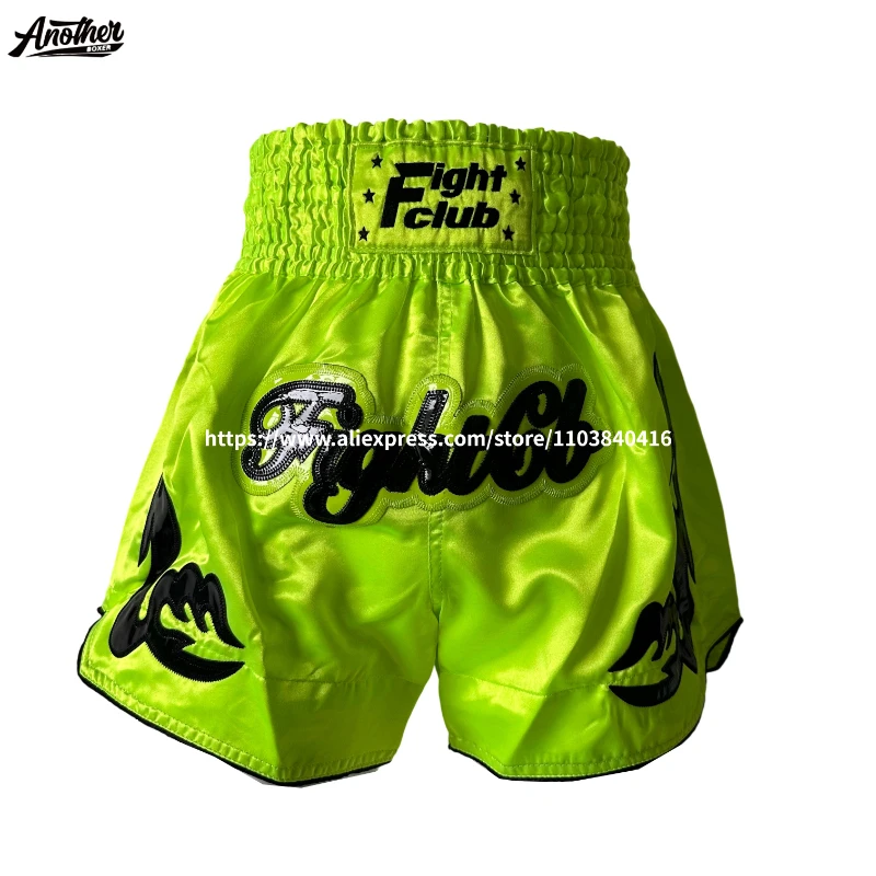 Boxing Pants Men Women Kids Embroidery Muay Thai Shorts Fight Kickboxing Training Wear Gym BJMMA Martial Arts Grappling Trunks
