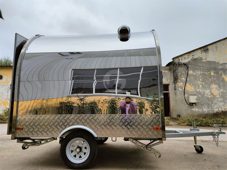 Cheap Food Truck Trailer With Full Kitchen Equipment Mobile Fast Food Cart For Restaurant Business Street Sale
