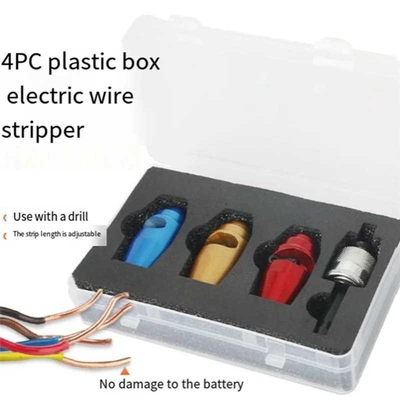 Elektrische Draad Stripper Mes Zeshoekige Handvat Elektrische Draad Peeling Machine Voor Boormachine Driver Draad Strippen Tool VERKOOP