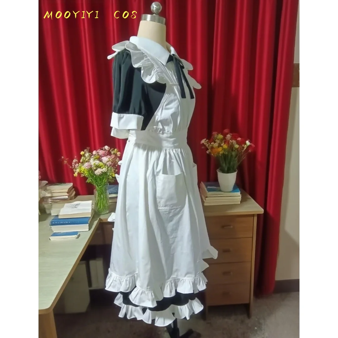 Kostum Cosplay Asuna Yuuki Baru Pakaian Pelayan Pameran Komik Pesta Permainan Peran Natal Halloween termasuk hiasan kepala dan kaus kaki