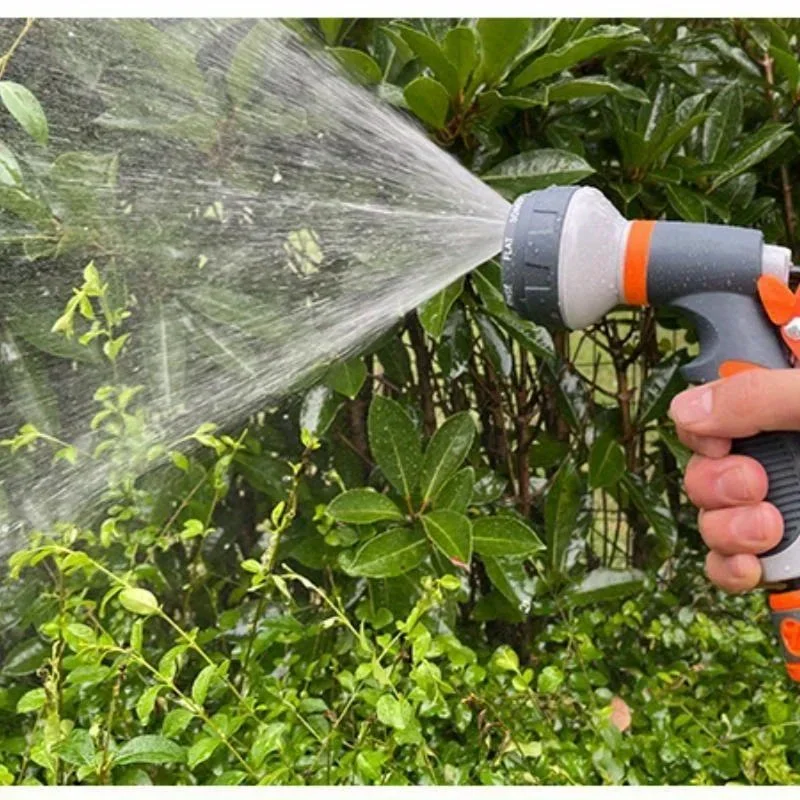 Practical Functional Garden Hose Nozzle Garden Watering Car Wash Adjustable Glue Spray Water Gun TPR Drop Corrosion Resistant
