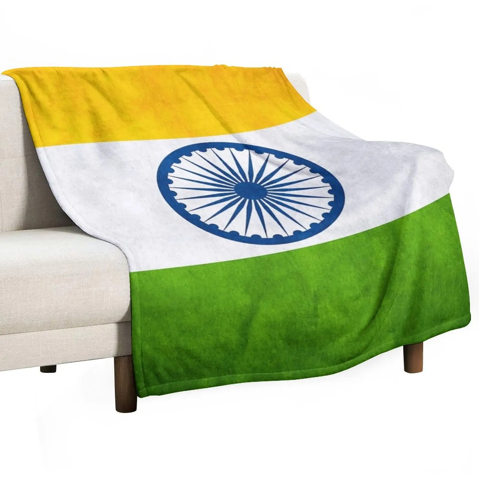 India Indian Flag National Flag of India Throw Blanket Shaggy heavy to sleep Hairys Personalized Gift Picnic Hair Blankets