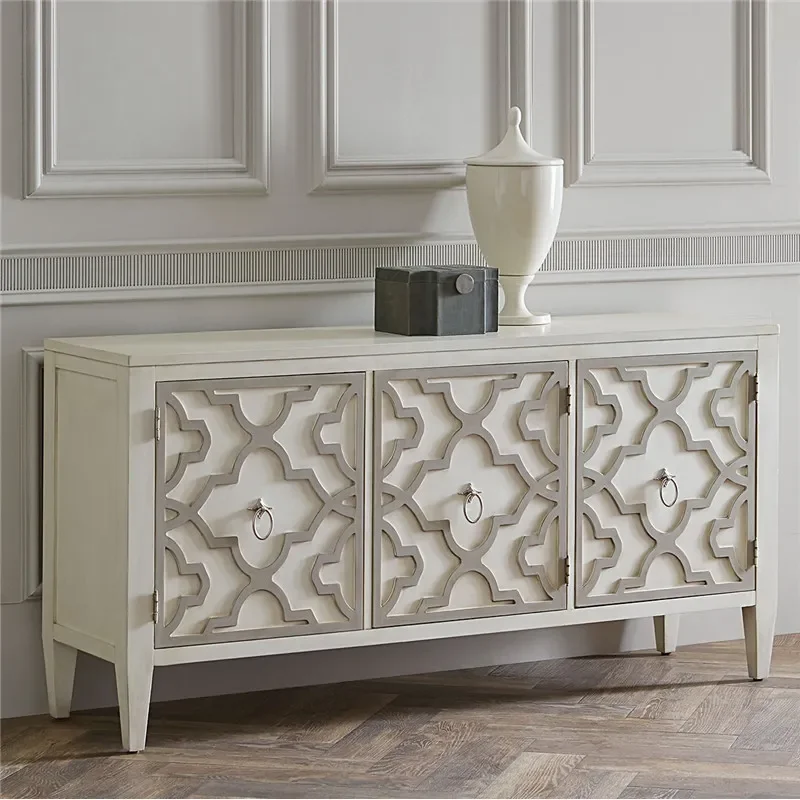 American Light Luxury TV Cabinet Living Room Engraved Audio Visual Cabinet Modern Simple Hollow Out Old Dining Side Cabinet