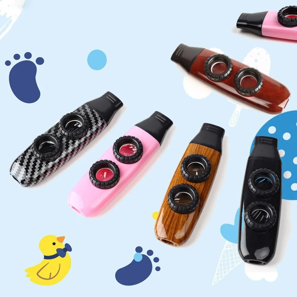 Portable 8 in 1 Double Hole Kazoo Flute Whistle Creative Musical Toy Traditonal Professional Musical Instruments