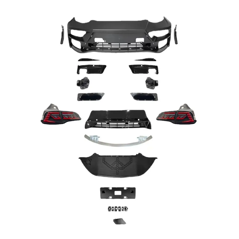 

Car Body Kit for Teslas Model 3 with Front Bumper Assembly with Grille,rear Wing Taillights Tail Lamps Look 2017-