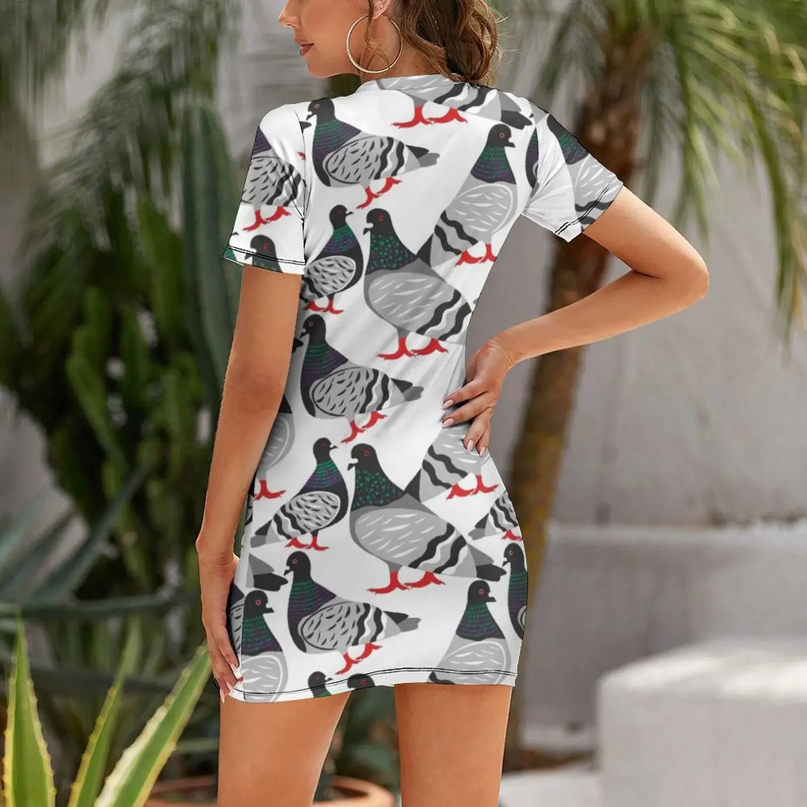 Pigeon Power Short-Sleeved Dress women's summer dresses 2025 Party dresses for women dress women elegant luxury clothes Dress