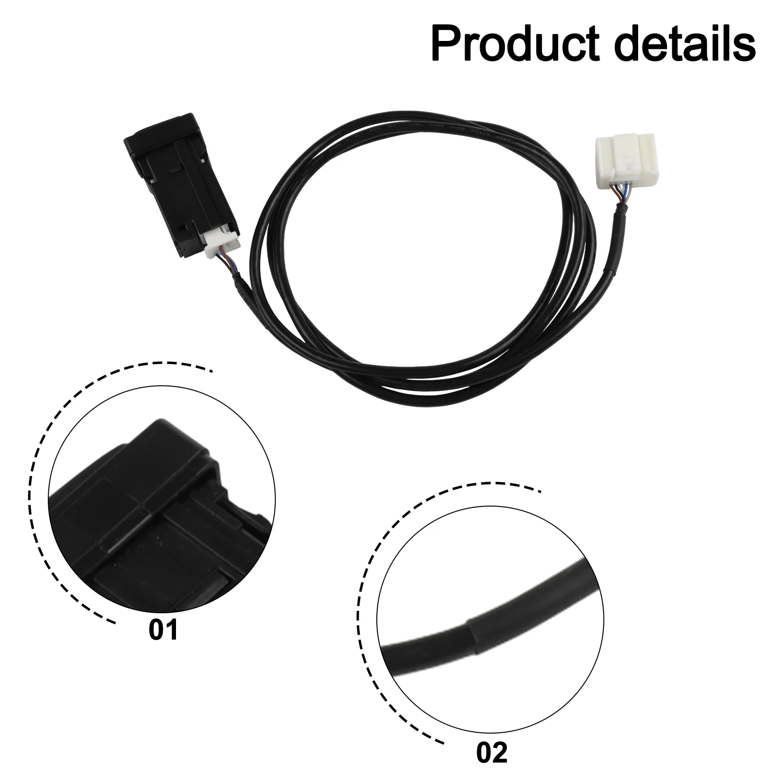 20Pin Audio Cable Car AUX Adaptor Car for Audio Upgrade Direct Installation Wear-resistant Materials Center Console Installation