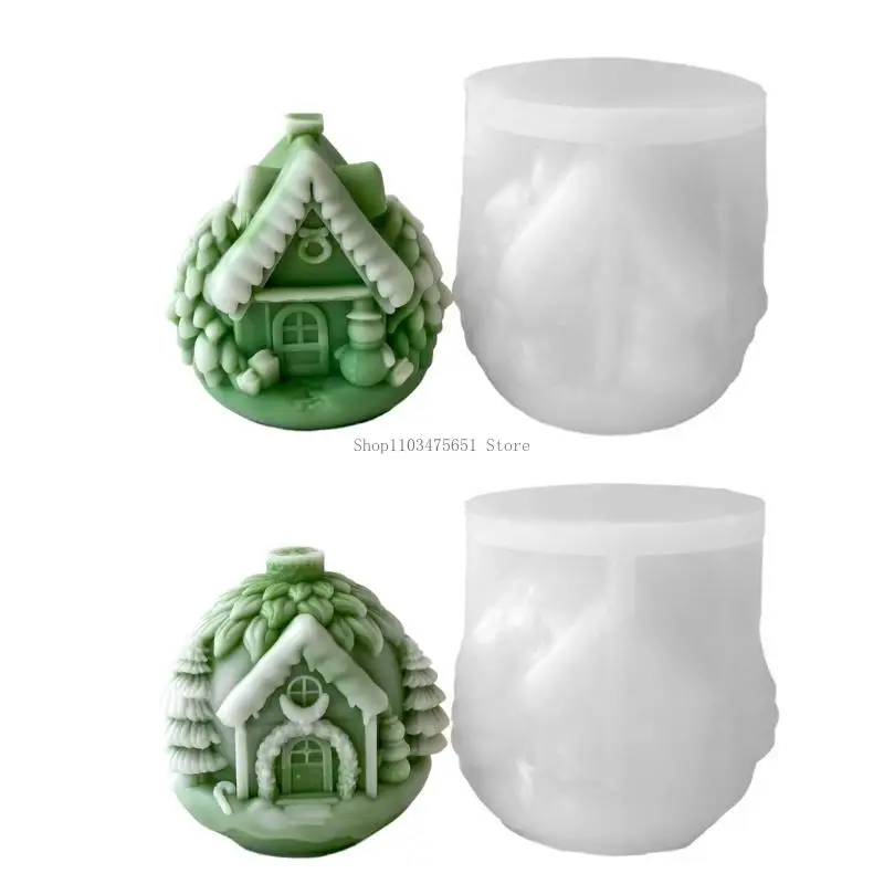 

Christmas House Mould Ornament Molds Plasters Molds Silicone Molds