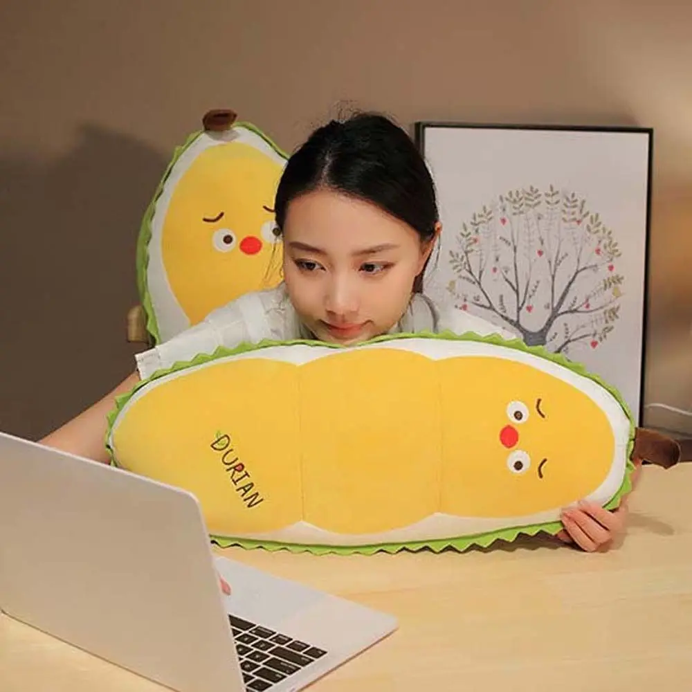 Oreiller plantes en peluche Durian poussin jaune décoration de la maison Durian jouets en peluche poupée de fruits en peluche jouets en peluche poupée en peluche