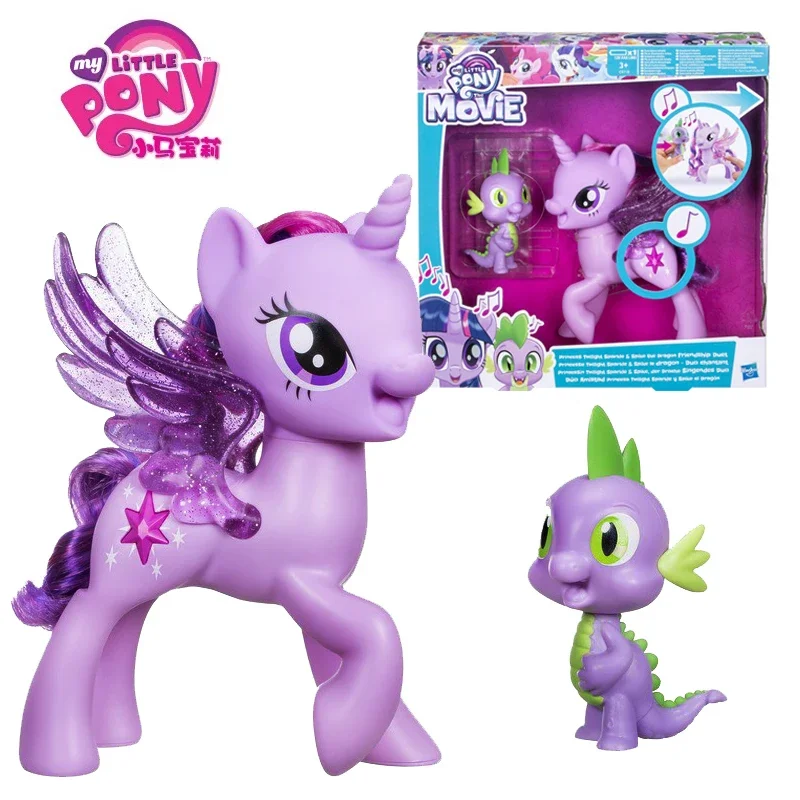 Hasbro My Little Pony Twilight Sparkle Spike Musical  Movie Series Action Figure Kawaii Toy Girls Birthday Christmas Gift