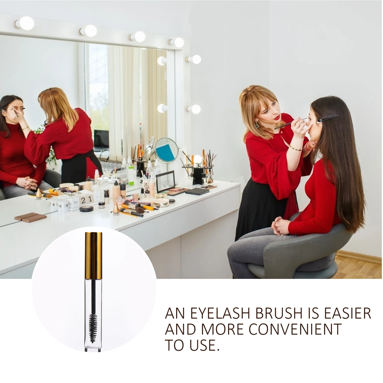 

10Pcs DIY Eyelash Growth Liquid Container Portable Transparent Mascara Bottle Refillable Plastic Tube Empty Makeup Storage Tools