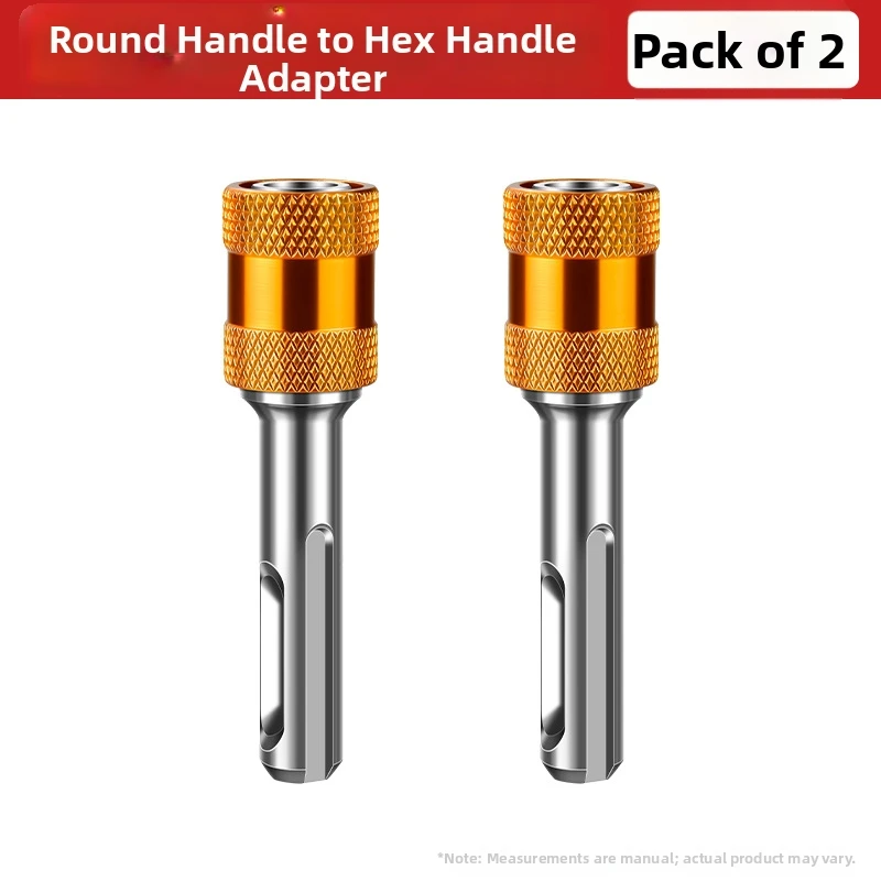 6.35mm Hex Shank Adapter Designed for For lightweight Rotary Hammers Round to Hex Bit Compatibility and Reduced Slippage