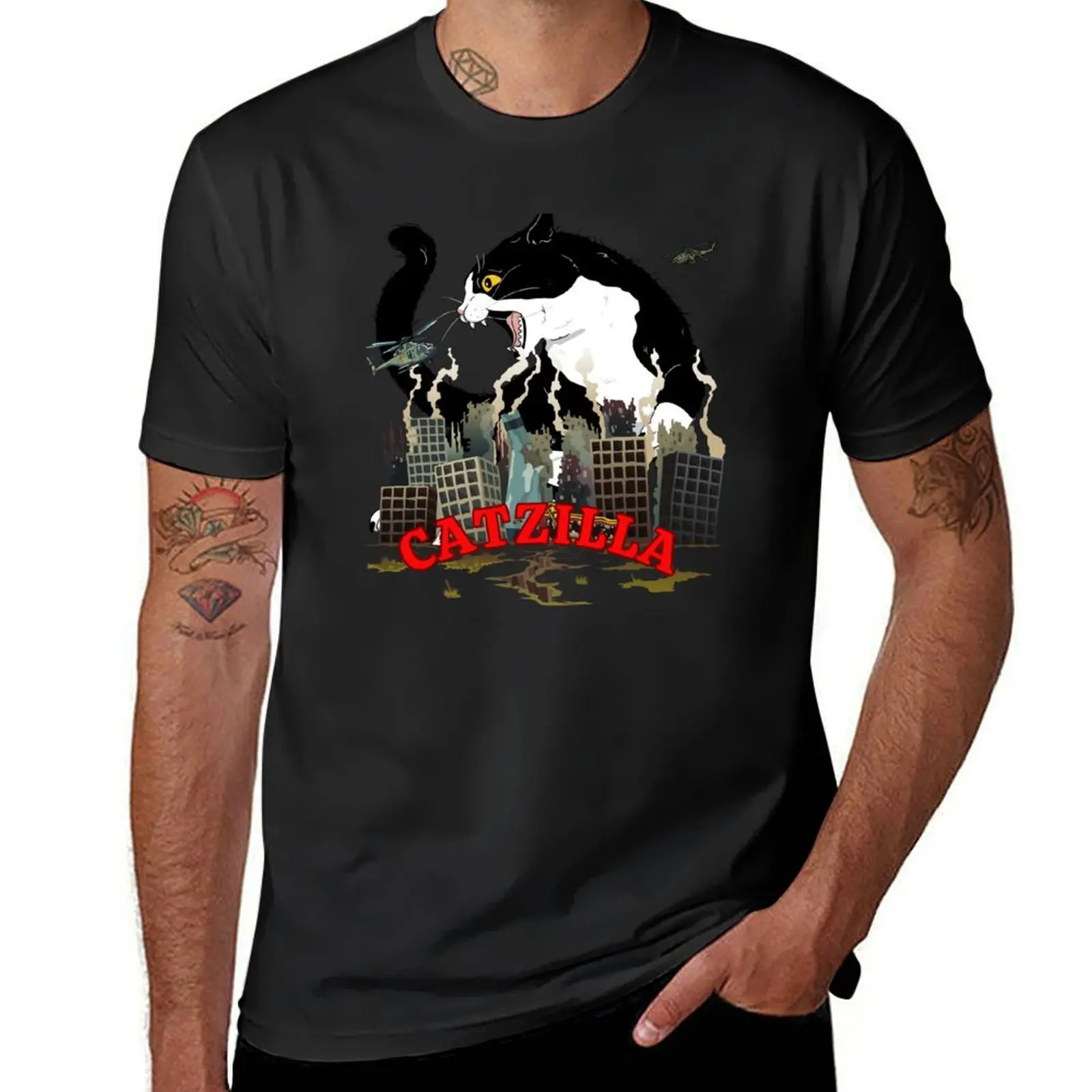 

Catzilla T-Shirt vintage new edition t shirts for men graphic