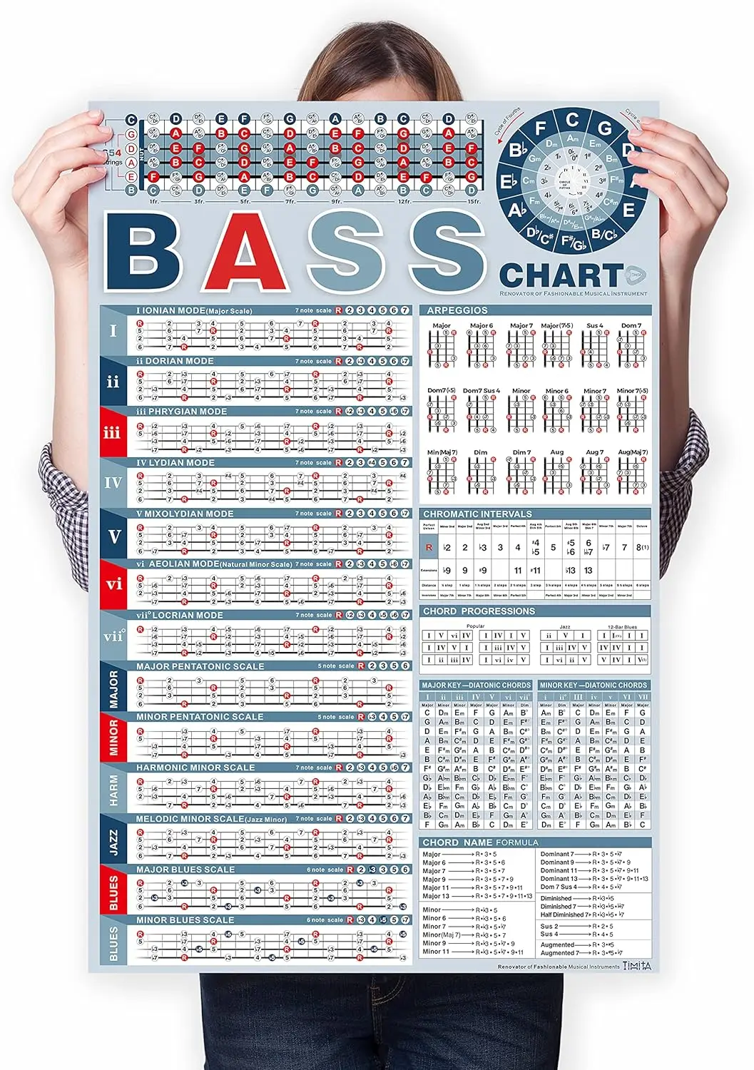 

Басовые весы плакат обучение басы весы режимы аккорды шаблоны и ноты для улучшения техника импровизации плакат