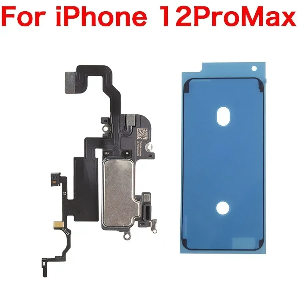 Ear Speaker + Waterproof Adhesive with Flex Cable for IPhone X XR XS 11 12 Mini Pro Max Top Front Loud Speaker Replacement