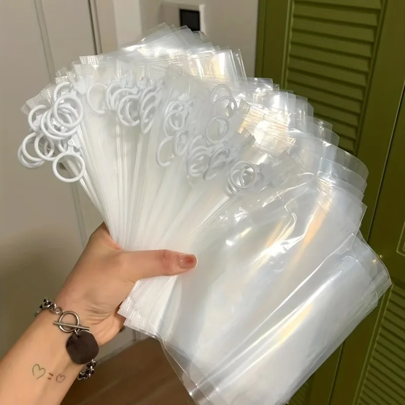 10 Stück, Schreibwaren, Sortierbeutel für Kleinigkeiten, Aufbewahrungstasche, Reise-Unterverpackungsband, Kosmetik-Aufbewahrungstasche, transparenter Sortierbeutel