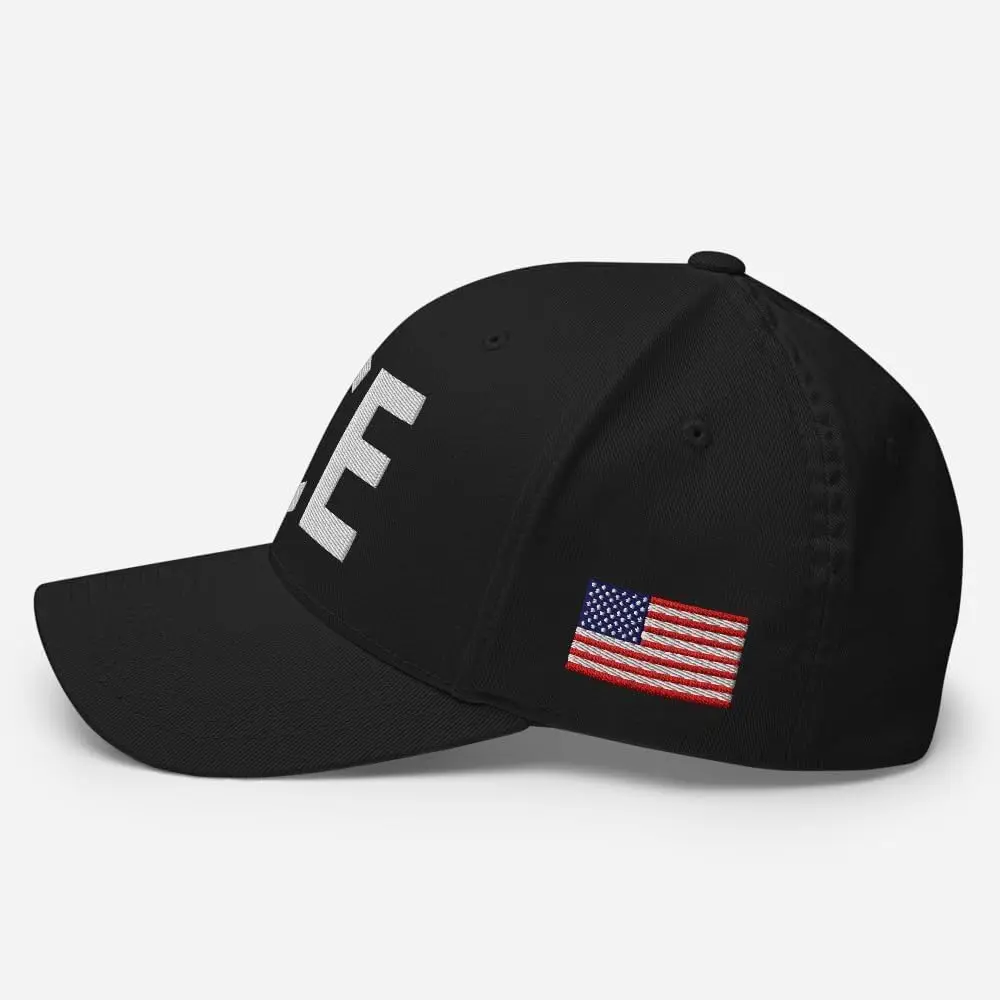 ICE Hat Embroidered Structured Flex Fit Baseball Cap US Immigration Customs Border Hat