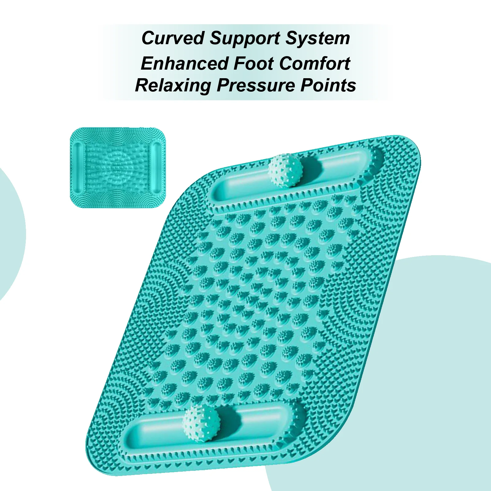 

Foot Massage Mat Foot Reflexology Mat Pressure Massager 5-Zone Pad with Double Ball Tracks Leg Stimulator for Women Men Home Gym