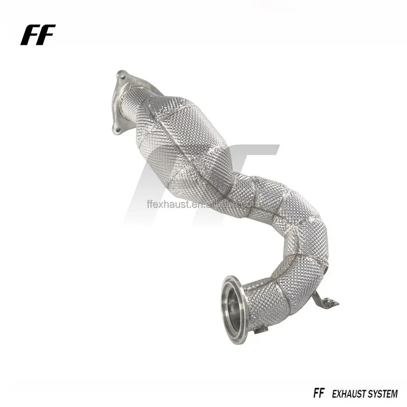 SS304 High Flow Downpipe for Land Rover Range Rover Evoque L538 2.0T I4 GTDi 2016-2018 Sport Cat Decat Header Exhaust Pipe
