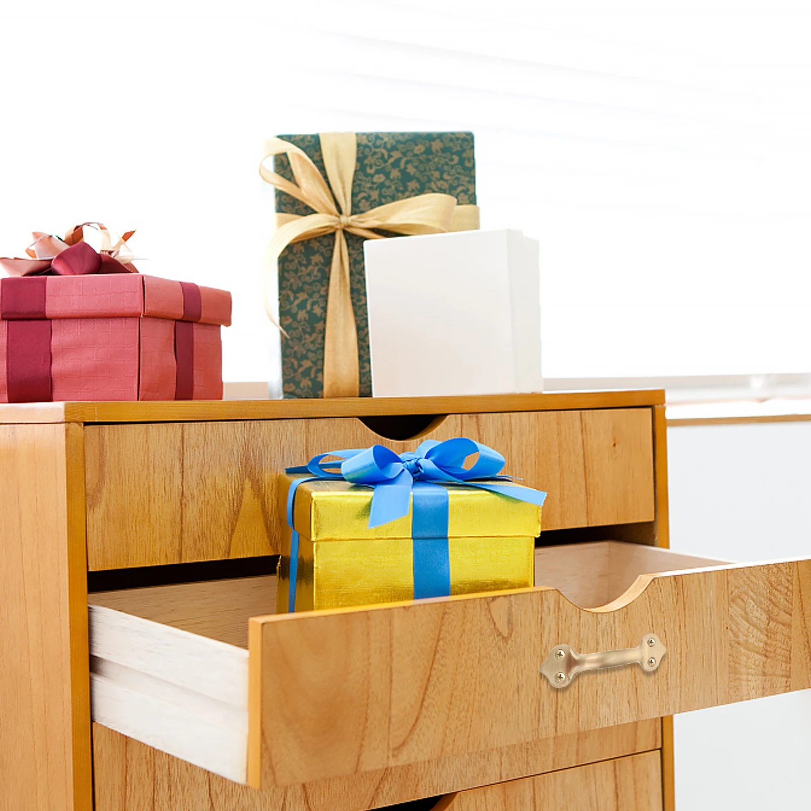 

Brass Handle Golden Door Handles Drawer Pulls Cabinet niture Accessory Smooth Surface Polished Stable Corners Long Term Use